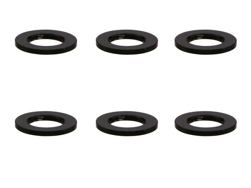 M3 Aluminum Collar φ5.5×3×0.5t (Black)6 pcs. Aluminum M3 washer 0.5t (black)