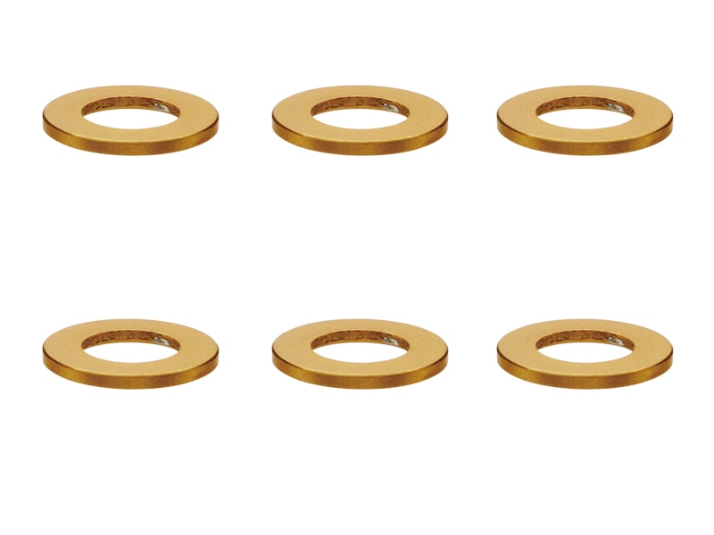 M3 Aluminum Collar φ5.5×3×0.5t (Gold)6 pcs. Aluminum M3 Collar 0.5t (gold)6 pcs.