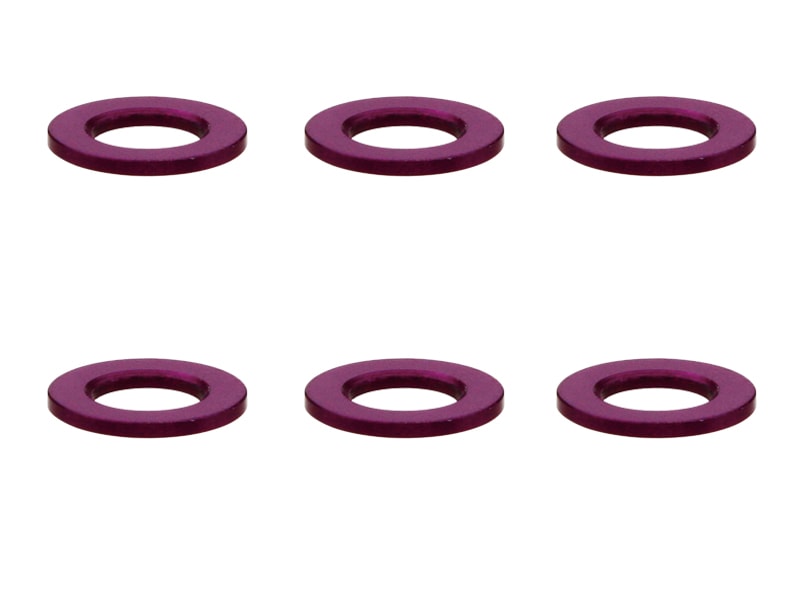 M3 Aluminum Collar φ5.5×3×0.5t (Purple)6 pcs. Aluminum M3 washer 0.5t (purple)