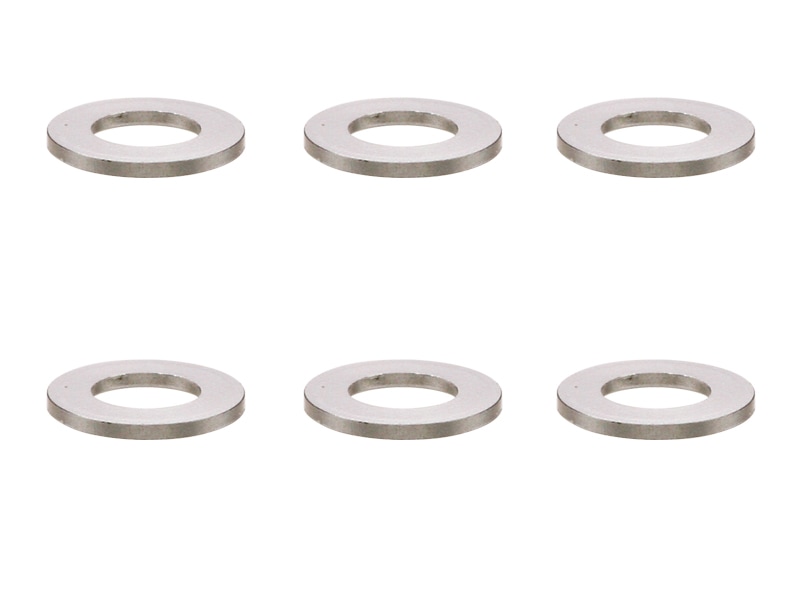 M3 Aluminum Collar φ5.5×3×0.5t (Silver)6 pcs. Aluminum M3 washer 0.5t (Titanium Color)