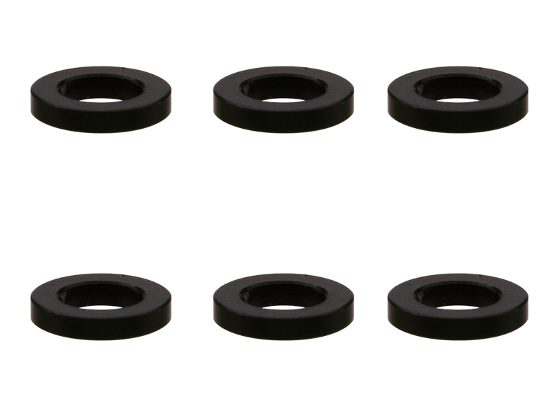 M3アルミカラー φ5.5×3×1.0t (ブラック)6個入リ Aluminum M3 washer 1.0t (black)
