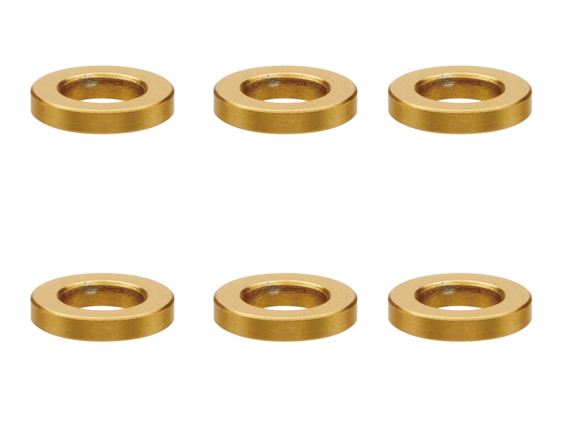 M3 Aluminum Collar φ5.5×3×1.0t (Gold)6 pcs. Aluminum M3 Collar 1.0t (gold)6 pcs.
