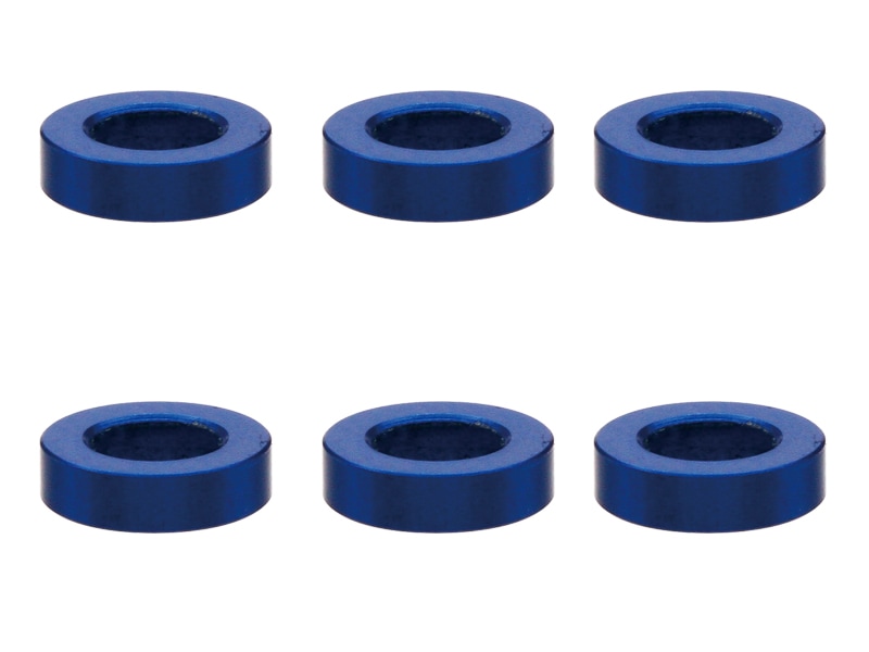 M3 Aluminum Collar φ5.5×3×1.5t (Dark Blue)6 pcs. Aluminum M3 washer