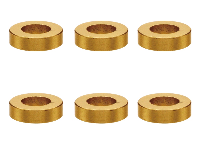 M3 Aluminum Collar φ5.5×3×1.5t (Gold)6 pcs. Aluminum M3 Collar 1.5t (gold)6 pcs.