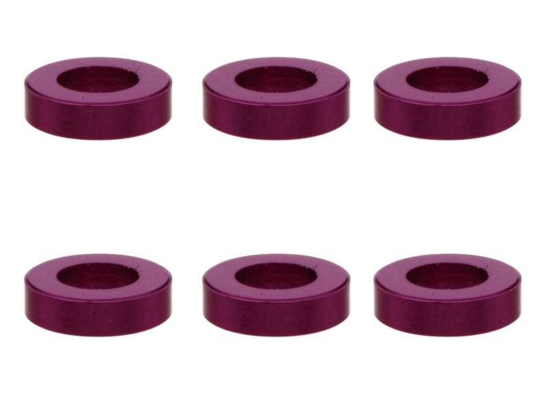 M3 Aluminum Collar φ5.5×3×1.5t (Purple)6 pcs. Aluminum M3 washer 1.5t (purple)