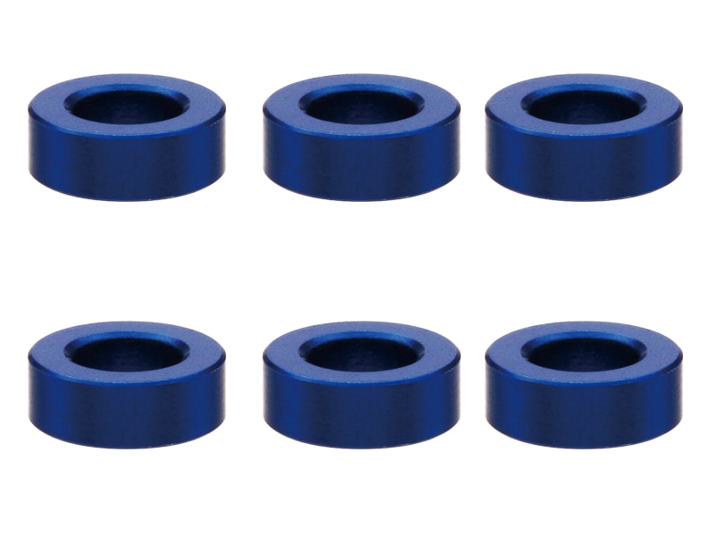 M3 Aluminum Collar φ5.5×3×2.0t (Dark Blue)6 pcs. Aluminum M3 washer