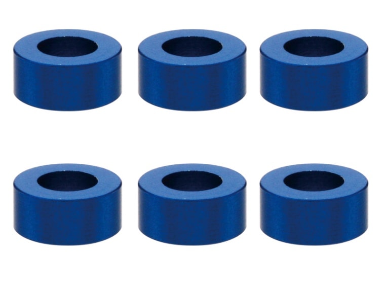 M3 Aluminum Collar φ5.5×3×2.5t (Dark Blue)6 pcs. Aluminum M3 washer