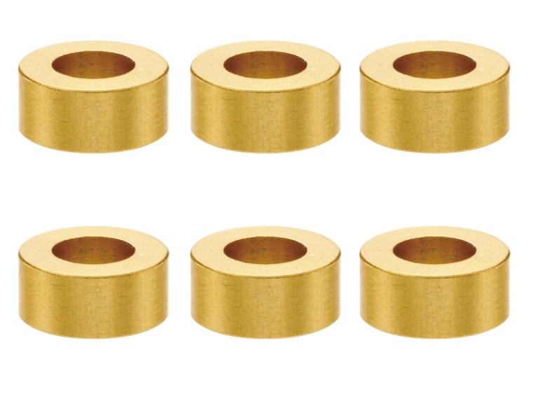M3 Aluminum Collar φ5.5×3×2.5t (Gold)6 pcs. Aluminum M3 Collar 2.5t (gold)8 pcs.