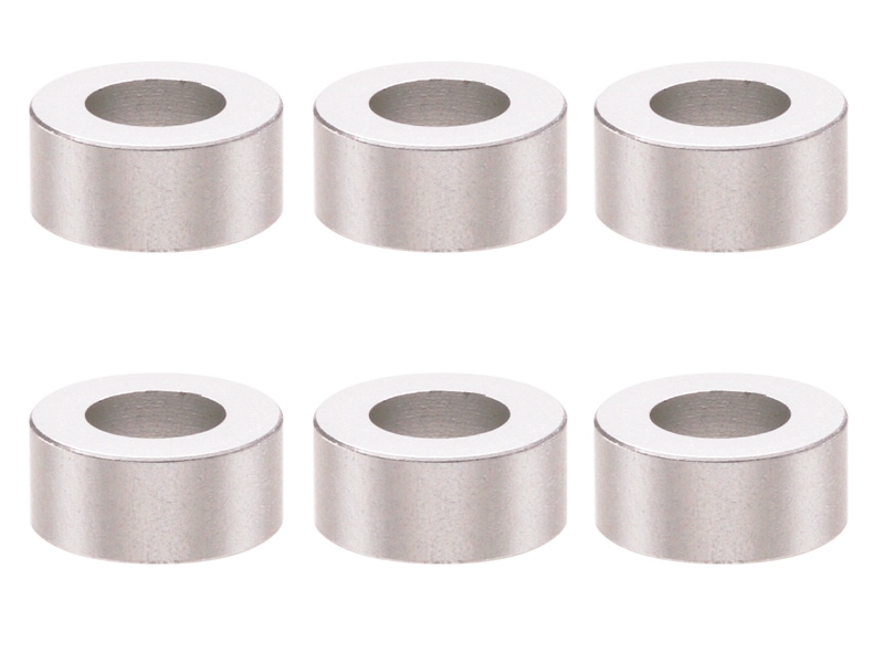 M3 Aluminum Collar φ5.5×3×2.5t (Silver)6 pcs.