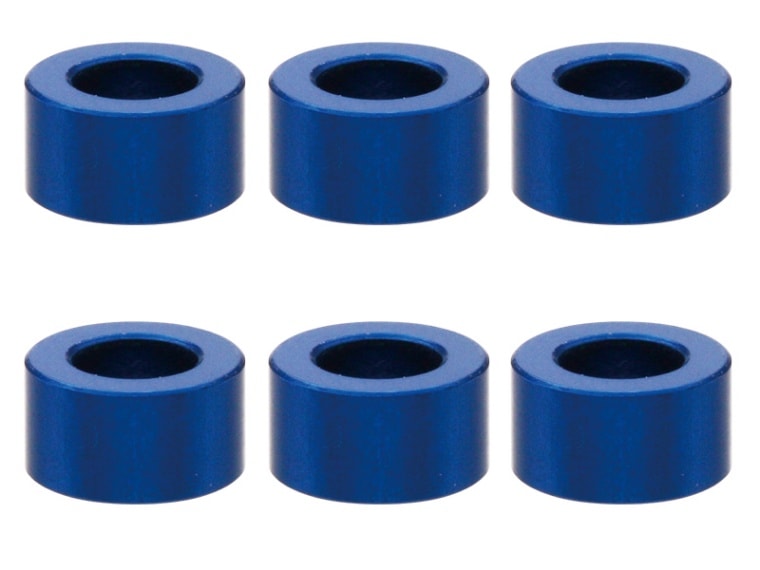 M3 Aluminum Collar φ5.5×3×3.0t (Dark Blue)6 pcs. Aluminum M3 washer