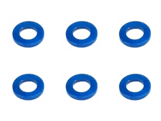 M3 Aluminum Collar φ5.5×3×0.75t (Dark Blue)6 pcs. Aluminum M3 Collar 0.75t (YOKOMO Blue)6 pcs.