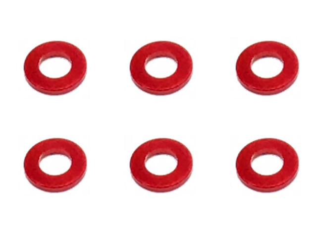 M3 Aluminum Collar φ5.5×3×0.75t (Red)6 pcs. Aluminum M3 Collar 0.75t (red)6 pcs.
