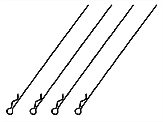 Long Body Clip L95mm 4 pcs. Black