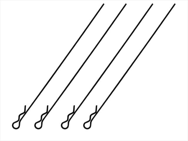 Long Body Clip L110mm(Small Head)4 pcs. Black
