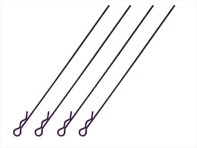 ボディフックピンロングL110mm 頭小 4本入り パープル Body Hook Pin Long L110 mm (small head) 4 pcs. purple