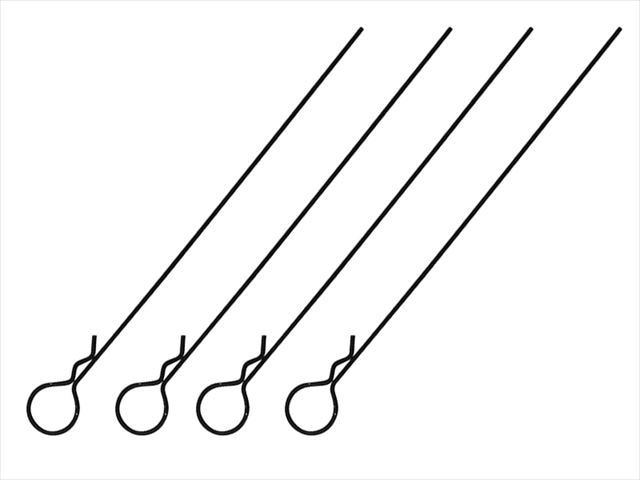 Long Body Clip L110mm(Large Head)4 pcs. Black