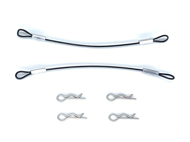 Wire Included Body Clip Wire Long 100mm(Black) 2pcs Body pin with wire (wire length 100 mm) black