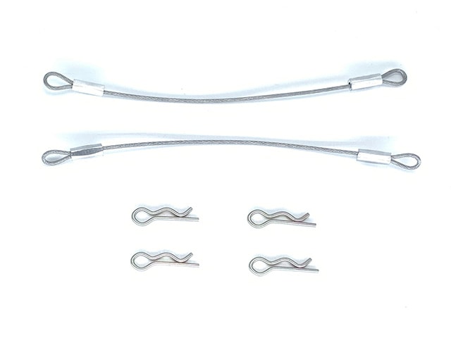 Wire Included Body Clip Wire Long 100mm(Silver) 2pcs Body pin with wire (wire length 100 mm) Silver