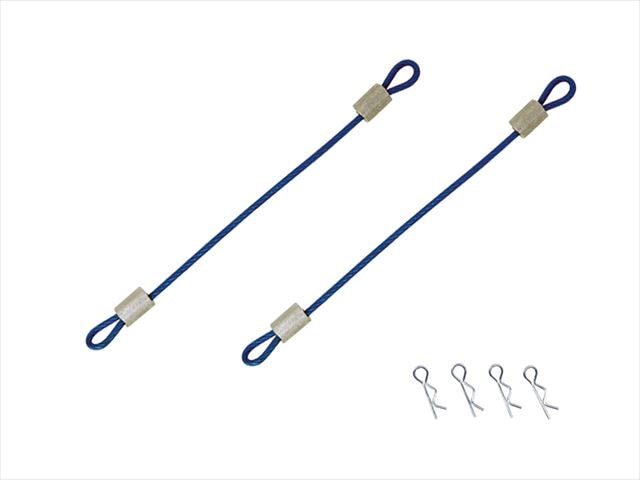 Body Clips with Wire, 60 mm, Dark Blue, 2 pcs.