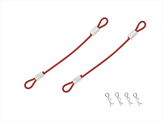 Wire Included Body Clip 60 mm Red 2 pcs.