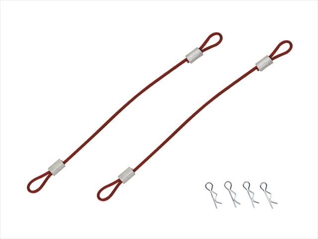 Wire Included Body Clip 80 mm Red 2 pcs.