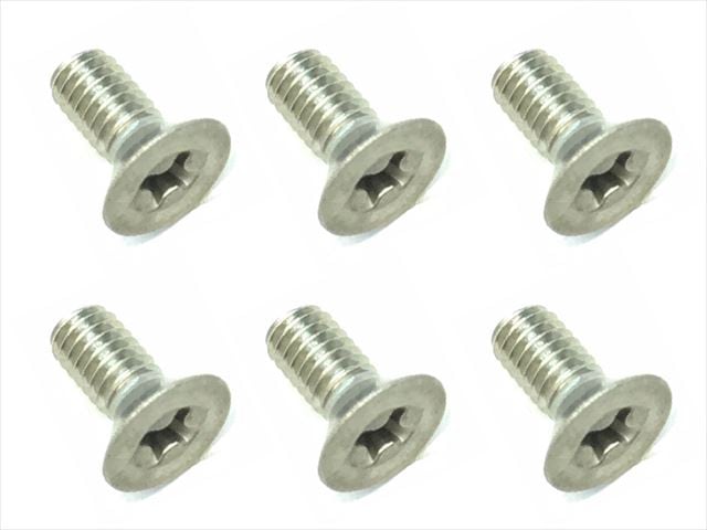2.6x6 チタン皿ビス 6本入 プラス頭 2.6 X6 Titanium Flat Head Screw (6 pcs.) plus head