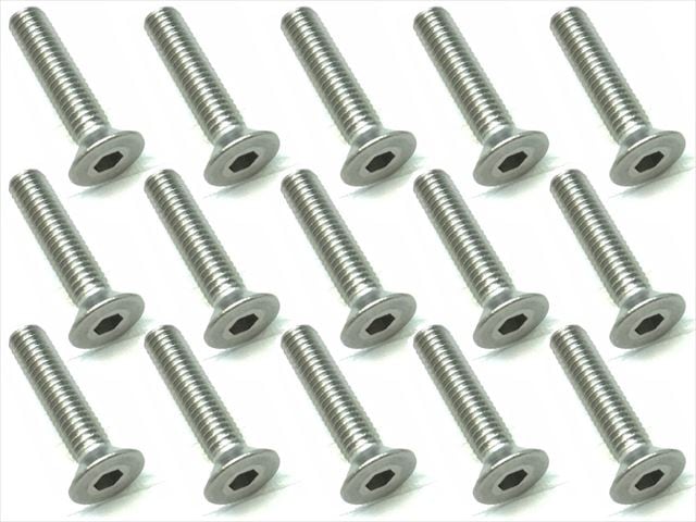3×14 ステンレスヘックス皿ビス 15本入 3×14 Stainless steel hex Flat Head Screw (15 pcs.)