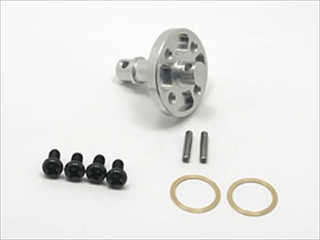 Aluminum Rigid Holder for TA-05 with SQUARE Aluminum Differential Pulley, Silver