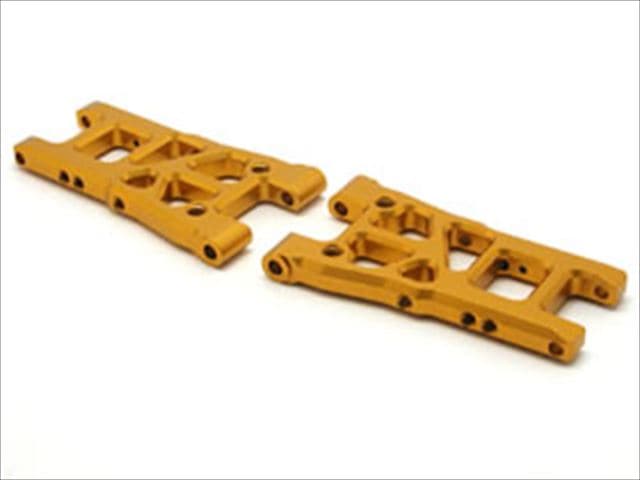 Aluminum Rear Short Reversible Suspension Arms for Tamiya TB-03/TA05 Ver.II, Gold