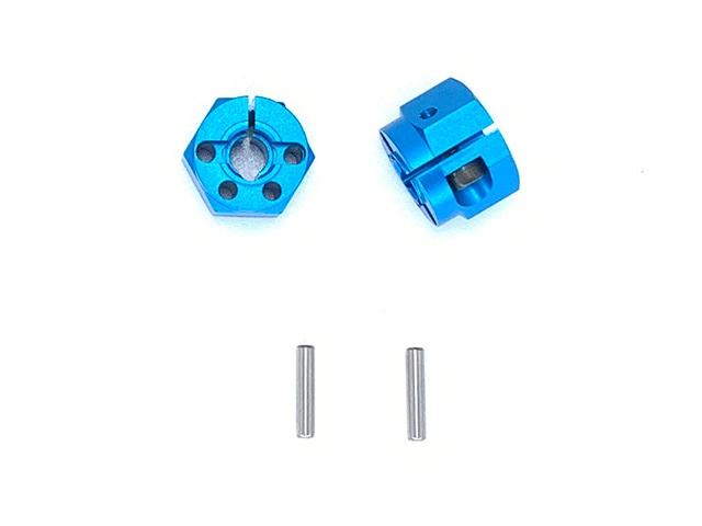 Aluminum Clamp Hex Wheel Hub (for Tamiya TT-01,02) 10mm Width Blue Aluminum clamp hexagonal wheel hub (for TAMIYA TT - 01, 02) 12 mm wide blue