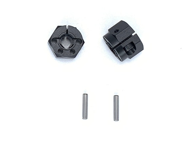 Aluminum Clamp Hex Wheel Hub (for Tamiya TT-01,02) 10mm Width Black Aluminum clamp hexagonal wheel hub (for TAMIYA TT - 01, 02) 12 mm wide black