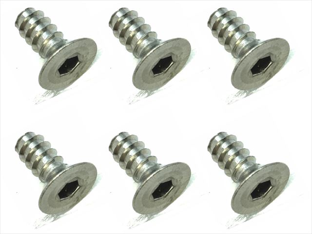 4X10 Titanium Hex Socket Countersunk Tapping Screw 6 pcs. 4X10