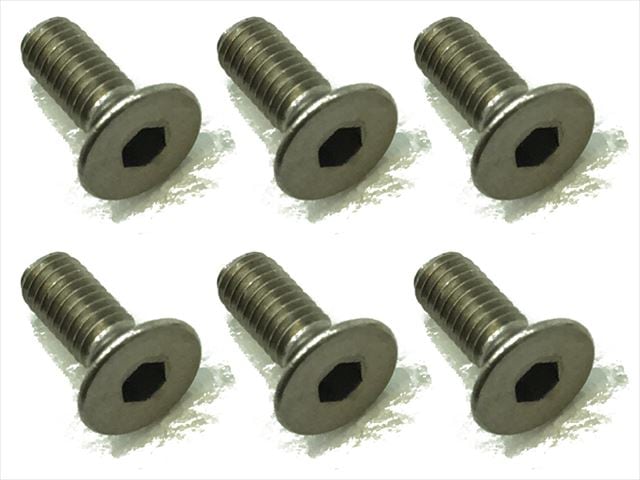 チタンヘックス皿ビス 6本入 3×8 Titanium hex Flat Head Screw 3×8 (6 pcs.)