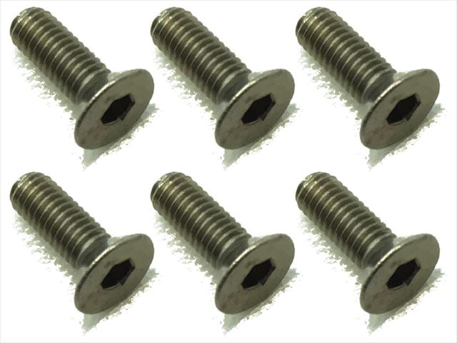 チタンヘックス皿ビス 6本入 3×9 Titanium hex Flat Head Screw 3X9