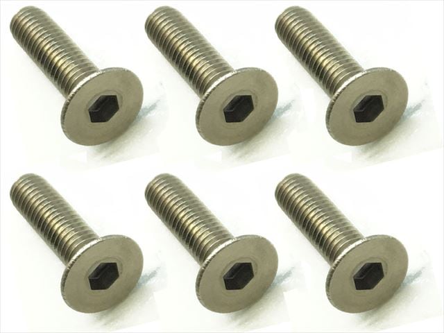 Titanium Hex Socket Countersunk Screw 3X12 6 pcs.