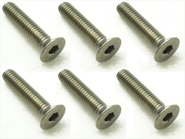 チタンヘックス皿ビス 6本入 3×14 Titanium hex Flat Head Screw 3×14 (6 pcs.)