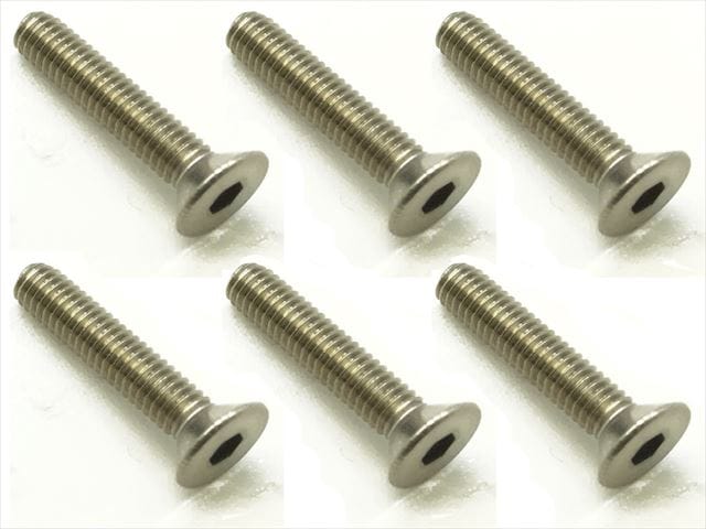 チタンヘックス皿ビス 6本入 3×15 Titanium hex Flat Head Screw 3x15