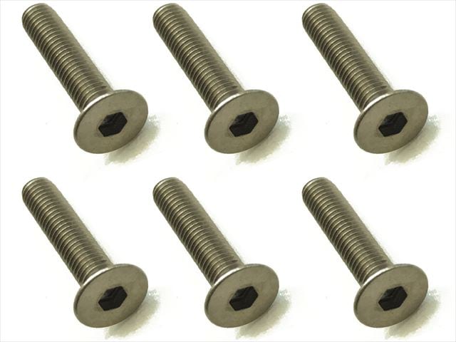 Titanium Hex Socket Countersunk Screw 6 pcs. 3×16