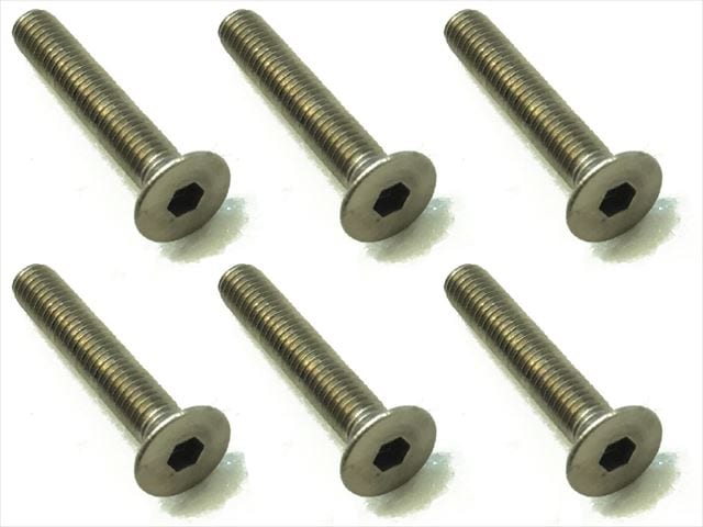 Titanium Hex Socket Countersunk Screw 6 pcs. 3×18