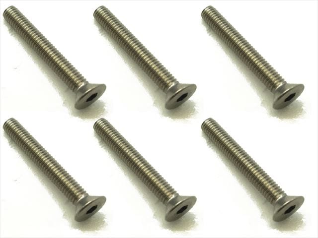 Titanium Hex Socket Countersunk Screw 6 pcs. 3×22