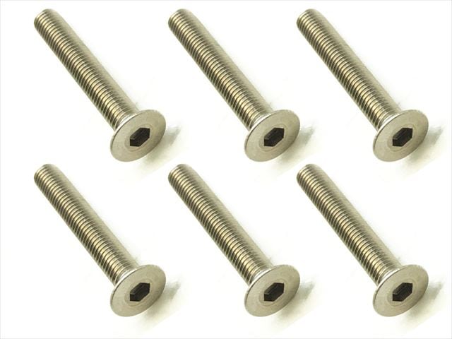 チタンヘックス皿ビス 6本入 3×23 3x23 Titanium hex Flat Head Screw (6 pcs.)
