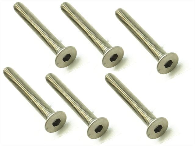 チタンヘックス皿ビス 6本入 3×25 Titanium hex Flat Head Screw 3×25 (6 pcs.)