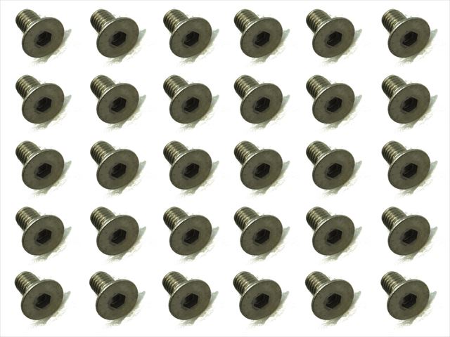 チタンヘックス皿ビス 3x6 30本入り Titanium hex flat screw 3x6 30pcs.