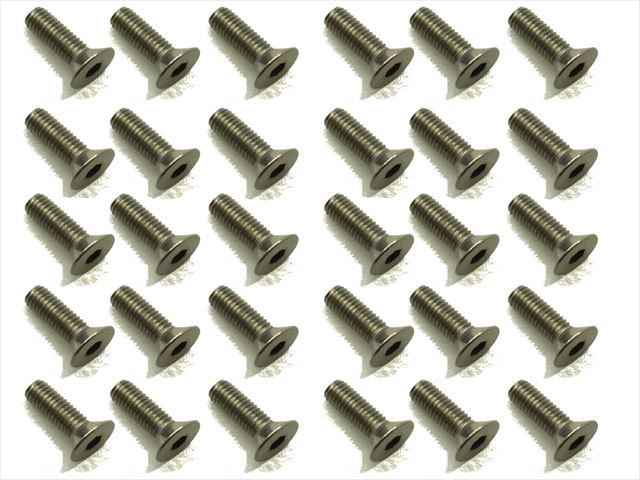 チタンヘックス皿ビス 30本入 3×10 Titanium hex Flat Head Screw 3×10 (30 pcs.)