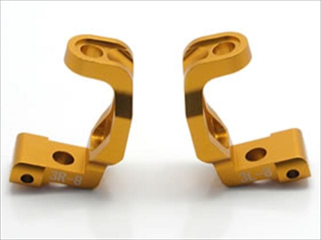 Aluminum Front Hub Carrier Tamiya TA05VDF Caster 8 Degrees Gold