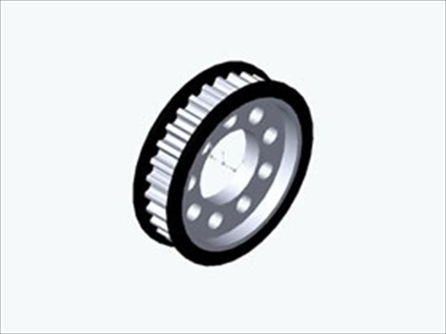 Aluminum Rear Differential Pulley 30T(Black) (for Tamiya TA05-VDF)