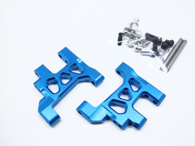 アルミフロント用サスアーム タミヤ ワイルドウイリー2用 ブルー Suspension arm (for TAMIYA Wild Willy 2) blue Aluminum Front