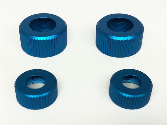 Shock Cylinder Cap (Tamiya General-Purpose) Blue Upper and Lower 2 pcs.