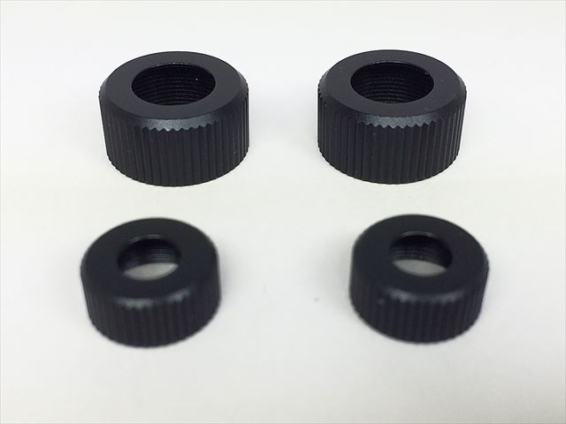 Shock Cylinder Cap (Tamiya General-Purpose) Black Upper and Lower 2 pcs.