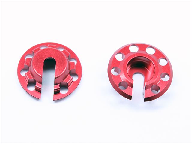 2mm Down Retainer (for Short Shock Absorber)(Tamiya General-Purpose) Red